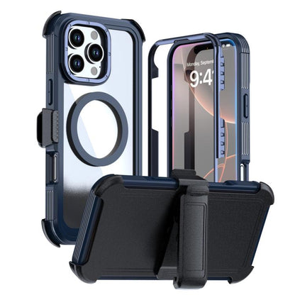 Acrylic Full Coverage Magnetic Phone Case with Back Clip, For iPhone Air, For iPhone 16 Pro Max, For iPhone 16 Pro