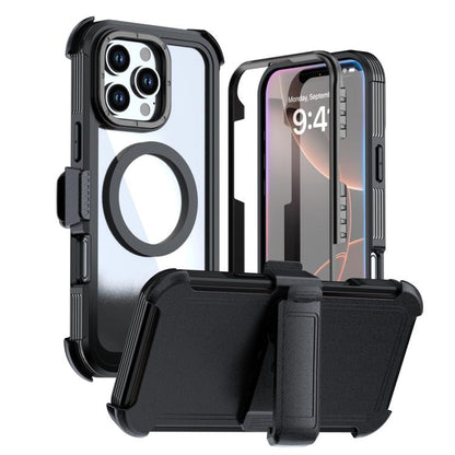 Acrylic Full Coverage Magnetic Phone Case with Back Clip, For iPhone Air, For iPhone 16 Pro Max, For iPhone 16 Pro