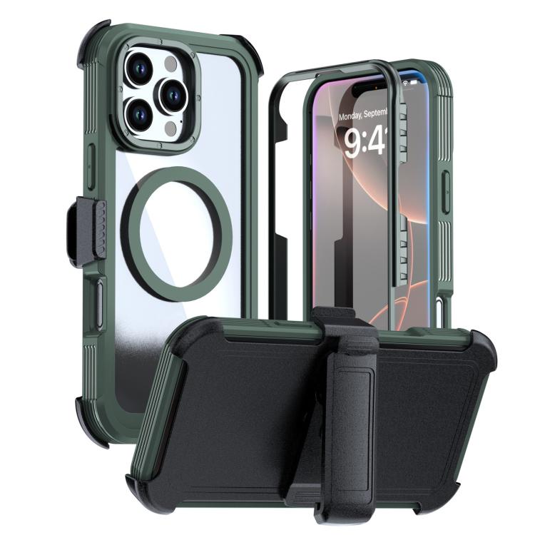 Acrylic Full Coverage Magnetic Phone Case with Back Clip, For iPhone Air, For iPhone 16 Pro Max, For iPhone 16 Pro