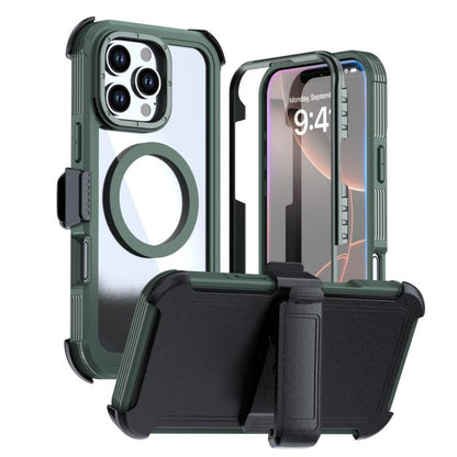 Acrylic Full Coverage Magnetic Phone Case with Back Clip, For iPhone Air, For iPhone 16 Pro Max, For iPhone 16 Pro