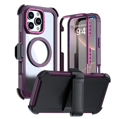 Acrylic Full Coverage Magnetic Phone Case with Back Clip, For iPhone Air, For iPhone 16 Pro Max, For iPhone 16 Pro