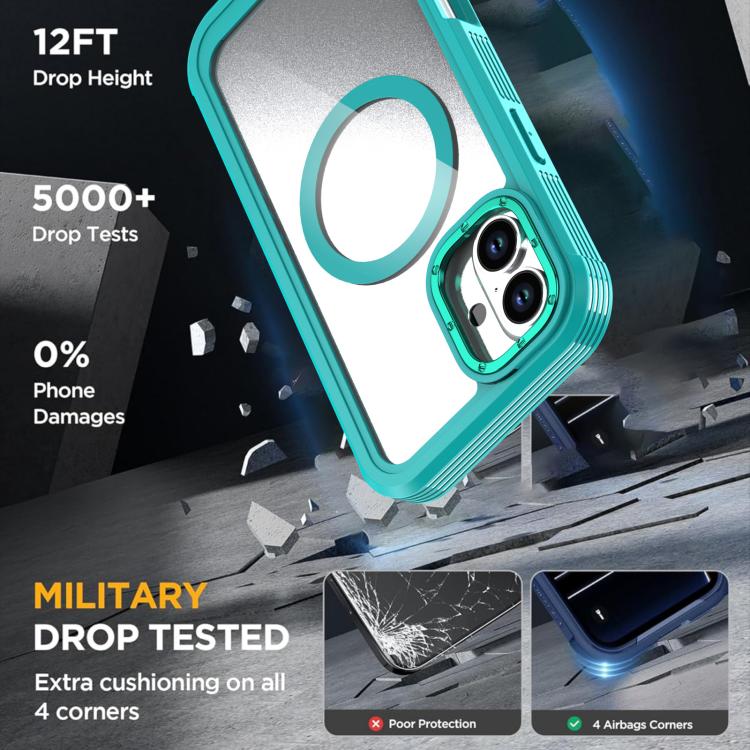 Acrylic Full Coverage Magnetic Phone Case with Back Clip, For iPhone 16 Plus, For iPhone 16, For iPhone 15 Pro Max