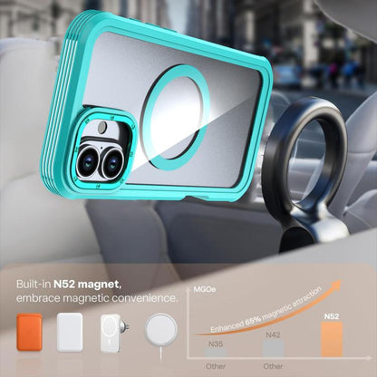 Acrylic Full Coverage Magnetic Phone Case with Back Clip, For iPhone 16 Plus, For iPhone 16, For iPhone 15 Pro Max