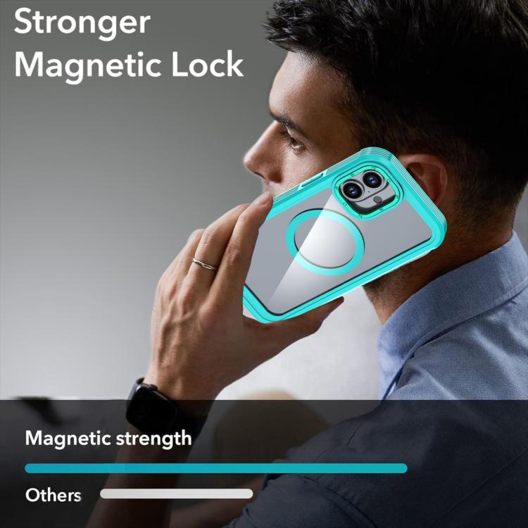 Acrylic Full Coverage Magnetic Phone Case with Back Clip, For iPhone 16 Plus, For iPhone 16, For iPhone 15 Pro Max