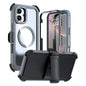 Acrylic Full Coverage Magnetic Phone Case with Back Clip, For iPhone 16 Plus, For iPhone 16, For iPhone 15 Pro Max