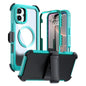 Acrylic Full Coverage Magnetic Phone Case with Back Clip, For iPhone 16 Plus, For iPhone 16, For iPhone 15 Pro Max