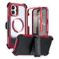 Acrylic Full Coverage Magnetic Phone Case with Back Clip, For iPhone 16 Plus, For iPhone 16, For iPhone 15 Pro Max