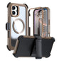 Acrylic Full Coverage Magnetic Phone Case with Back Clip, For iPhone 16 Plus, For iPhone 16, For iPhone 15 Pro Max
