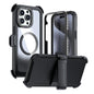 Acrylic Full Coverage Magnetic Phone Case with Back Clip, For iPhone 16 Plus, For iPhone 16, For iPhone 15 Pro Max