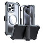 Acrylic Full Coverage Magnetic Phone Case with Back Clip, For iPhone 16 Plus, For iPhone 16, For iPhone 15 Pro Max