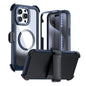 Acrylic Full Coverage Magnetic Phone Case with Back Clip, For iPhone 16 Plus, For iPhone 16, For iPhone 15 Pro Max