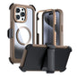Acrylic Full Coverage Magnetic Phone Case with Back Clip, For iPhone 16 Plus, For iPhone 16, For iPhone 15 Pro Max