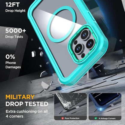 Acrylic Full Coverage Magnetic Phone Case with Back Clip, For iPhone 15 Pro, For iPhone 15 Plus / 14 Plus, For iPhone 15