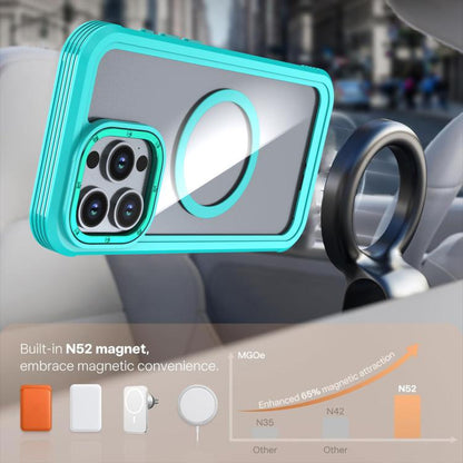 Acrylic Full Coverage Magnetic Phone Case with Back Clip, For iPhone 15 Pro, For iPhone 15 Plus / 14 Plus, For iPhone 15
