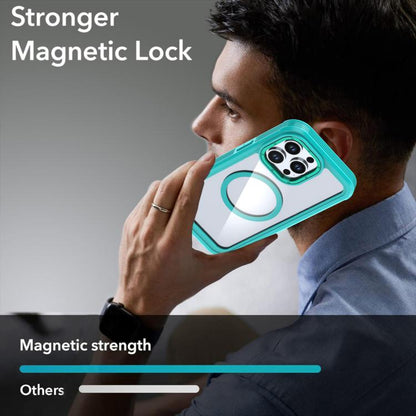 Acrylic Full Coverage Magnetic Phone Case with Back Clip, For iPhone 15 Pro, For iPhone 15 Plus / 14 Plus, For iPhone 15