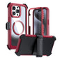 Acrylic Full Coverage Magnetic Phone Case with Back Clip, For iPhone 15 Pro, For iPhone 15 Plus / 14 Plus, For iPhone 15