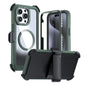 Acrylic Full Coverage Magnetic Phone Case with Back Clip, For iPhone 15 Pro, For iPhone 15 Plus / 14 Plus, For iPhone 15