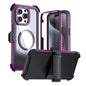 Acrylic Full Coverage Magnetic Phone Case with Back Clip, For iPhone 15 Pro, For iPhone 15 Plus / 14 Plus, For iPhone 15