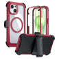 Acrylic Full Coverage Magnetic Phone Case with Back Clip, For iPhone 15 Pro, For iPhone 15 Plus / 14 Plus, For iPhone 15