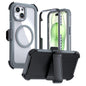 Acrylic Full Coverage Magnetic Phone Case with Back Clip, For iPhone 15 Pro, For iPhone 15 Plus / 14 Plus, For iPhone 15
