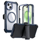 Acrylic Full Coverage Magnetic Phone Case with Back Clip, For iPhone 15 Pro, For iPhone 15 Plus / 14 Plus, For iPhone 15