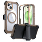 Acrylic Full Coverage Magnetic Phone Case with Back Clip, For iPhone 15 Pro, For iPhone 15 Plus / 14 Plus, For iPhone 15