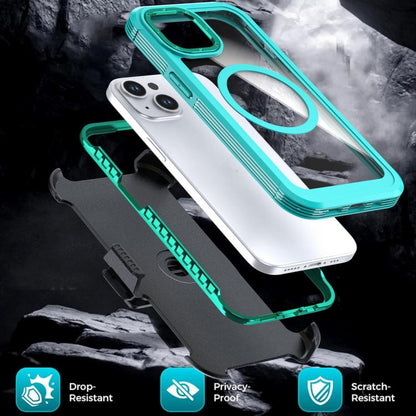 Acrylic Full Coverage Magnetic Phone Case with Back Clip, For iPhone 14 / 13, For iPhone 14 Pro, For iPhone 14 Pro Max