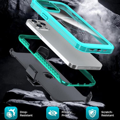 Acrylic Full Coverage Magnetic Phone Case with Back Clip, For iPhone 13 Pro Max, For iPhone 13 Pro, For iPhone 12 / 12 Pro