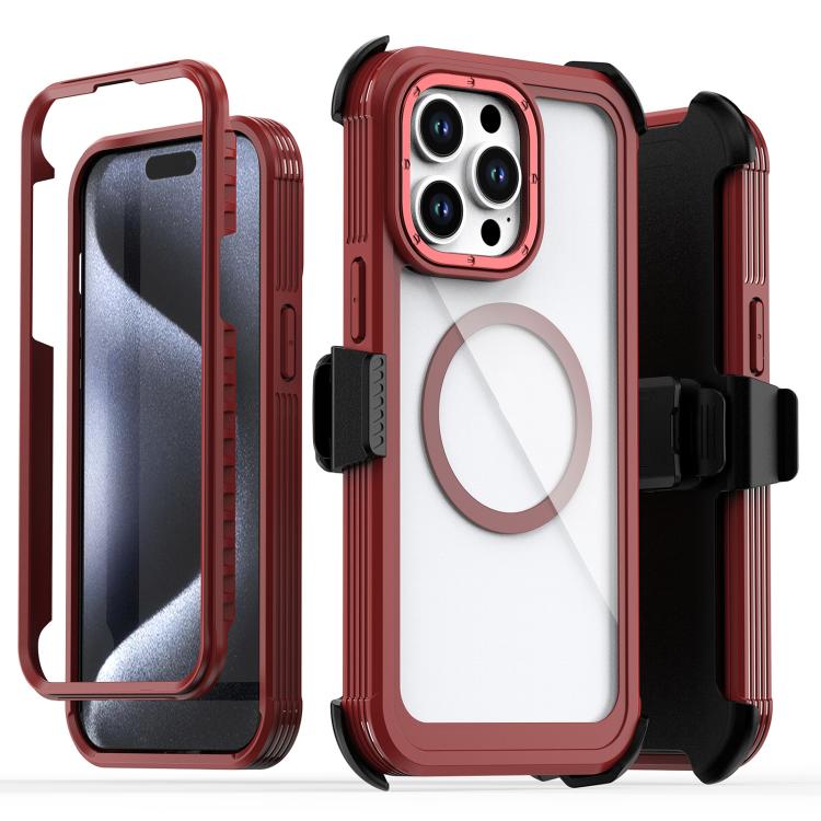 Acrylic Full Coverage Magnetic Phone Case with Back Clip, For iPhone 13 Pro Max, For iPhone 13 Pro, For iPhone 12 / 12 Pro
