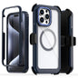 Acrylic Full Coverage Magnetic Phone Case with Back Clip, For iPhone 13 Pro Max, For iPhone 13 Pro, For iPhone 12 / 12 Pro