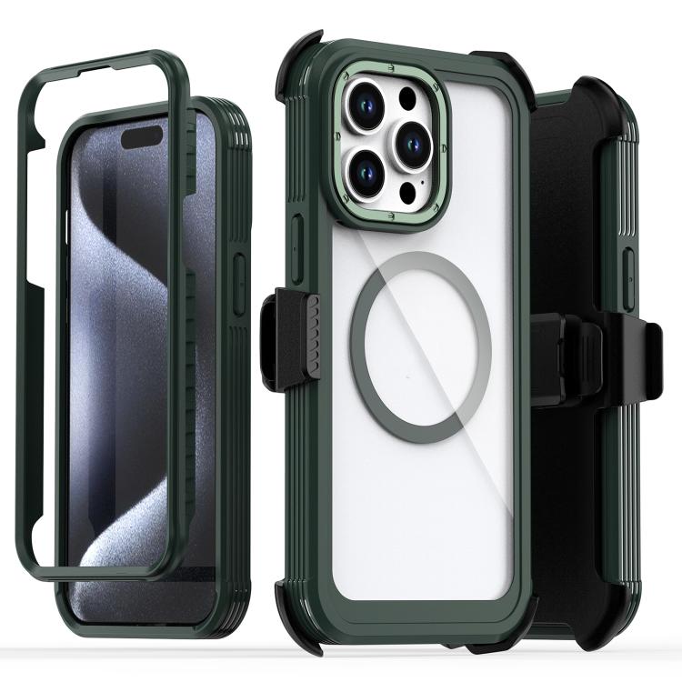 Acrylic Full Coverage Magnetic Phone Case with Back Clip, For iPhone 13 Pro Max, For iPhone 13 Pro, For iPhone 12 / 12 Pro
