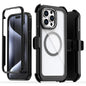 Acrylic Full Coverage Magnetic Phone Case with Back Clip, For iPhone 13 Pro Max, For iPhone 13 Pro, For iPhone 12 / 12 Pro