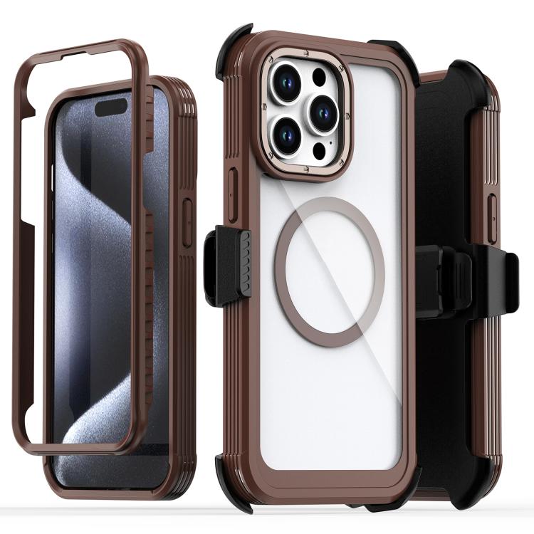 Acrylic Full Coverage Magnetic Phone Case with Back Clip, For iPhone 13 Pro Max, For iPhone 13 Pro, For iPhone 12 / 12 Pro