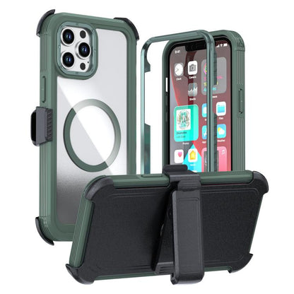Acrylic Full Coverage Magnetic Phone Case with Back Clip, For iPhone 13 Pro Max, For iPhone 13 Pro, For iPhone 12 / 12 Pro