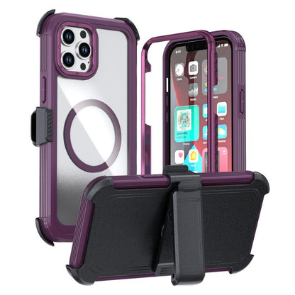 Acrylic Full Coverage Magnetic Phone Case with Back Clip, For iPhone 13 Pro Max, For iPhone 13 Pro, For iPhone 12 / 12 Pro