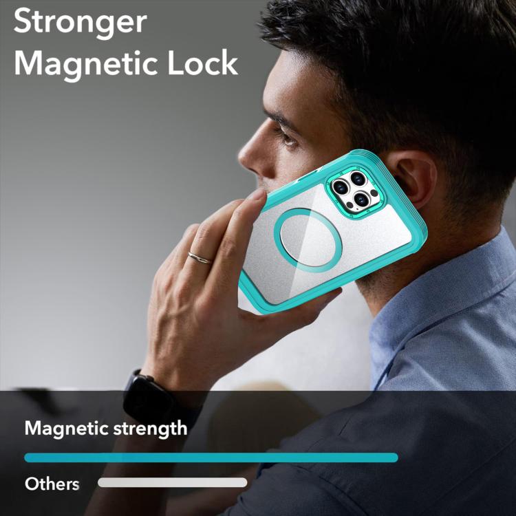Acrylic Full Coverage Magnetic Phone Case with Back Clip, For iPhone 12 Pro Max