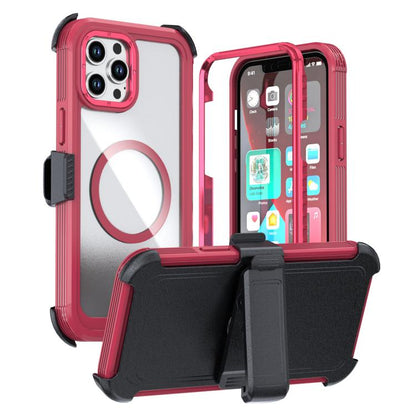Acrylic Full Coverage Magnetic Phone Case with Back Clip, For iPhone 12 Pro Max