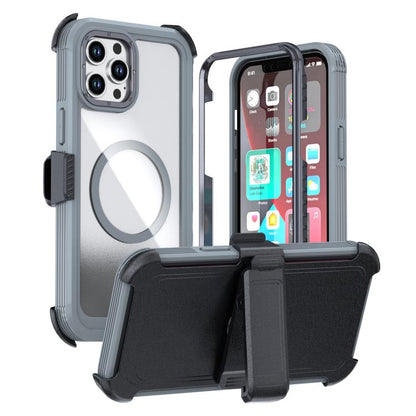 Acrylic Full Coverage Magnetic Phone Case with Back Clip, For iPhone 12 Pro Max
