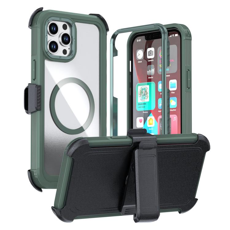 Acrylic Full Coverage Magnetic Phone Case with Back Clip, For iPhone 12 Pro Max