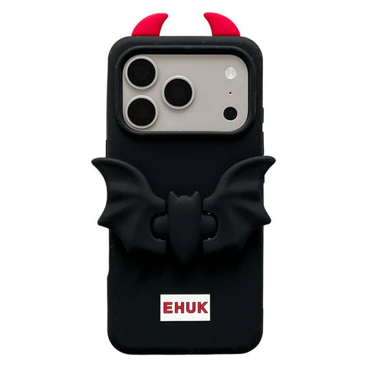 Bat Holder Silicone Phone Case, For iPhone 17 Pro Max, For iPhone 17 Pro, For iPhone 17, For iPhone 16 Pro Max, For iPhone 16 Pro, For iPhone 16 Plus, For iPhone 16, For iPhone 15 Pro Max, For iPhone 15 Pro, For iPhone 15 Plus, For iPhone 15