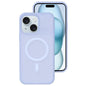Crystal-Clear Colors Skin-friendly Feel Liquid Silicone Magnetic Phone Case, For iPhone 15