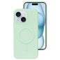 Crystal-Clear Colors Skin-friendly Feel Liquid Silicone Magnetic Phone Case, For iPhone 15