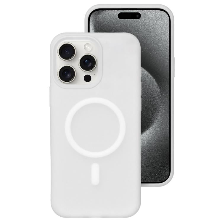 Crystal-Clear Colors Skin-friendly Feel Liquid Silicone Magnetic Phone Case, For iPhone 15 Pro Max, For iPhone 15 Pro