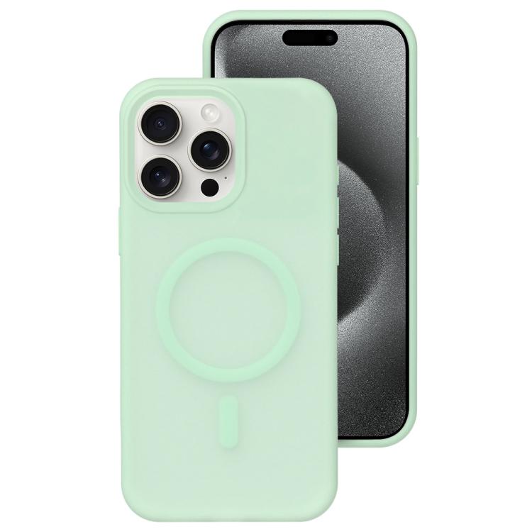 Crystal-Clear Colors Skin-friendly Feel Liquid Silicone Magnetic Phone Case, For iPhone 15 Pro Max, For iPhone 15 Pro
