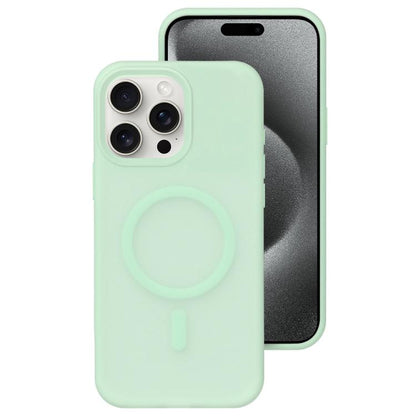 Crystal-Clear Colors Skin-friendly Feel Liquid Silicone Magnetic Phone Case, For iPhone 15 Pro Max, For iPhone 15 Pro