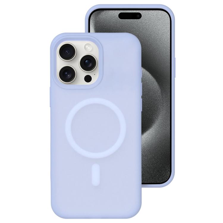 Crystal-Clear Colors Skin-friendly Feel Liquid Silicone Magnetic Phone Case, For iPhone 15 Pro Max, For iPhone 15 Pro