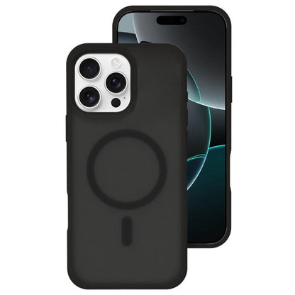 Crystal-Clear Colors Skin-friendly Feel Liquid Silicone Magnetic Phone Case, For iPhone 16 Pro, For iPhone 16
