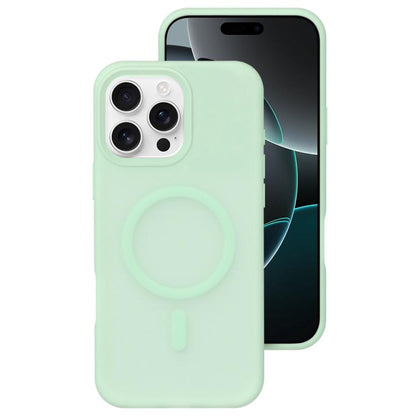 Crystal-Clear Colors Skin-friendly Feel Liquid Silicone Magnetic Phone Case, For iPhone 16 Pro, For iPhone 16