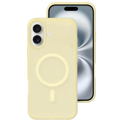 Crystal-Clear Colors Skin-friendly Feel Liquid Silicone Magnetic Phone Case, For iPhone 16 Pro, For iPhone 16