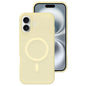Crystal-Clear Colors Skin-friendly Feel Liquid Silicone Magnetic Phone Case, For iPhone 16 Pro, For iPhone 16